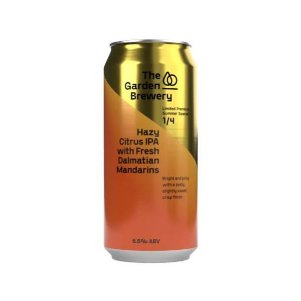 The Garden Brewery Hazy Citrus IPA with Fresh Dalmatian Mandarins