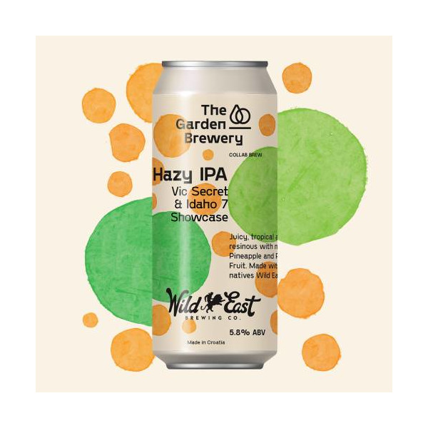 The Garden Brewery Hazy IPA: Vic Secret & Idaho 7 (Wild East collab)